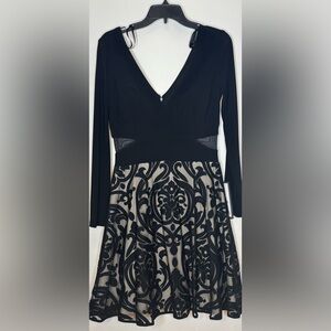 Elegant Black and Cream Dress